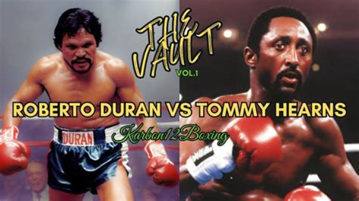 How old was Roberto Duran when he fought Tommy Hearns?