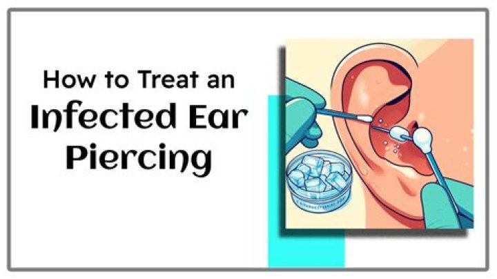 What does an infected ear piercing look like?